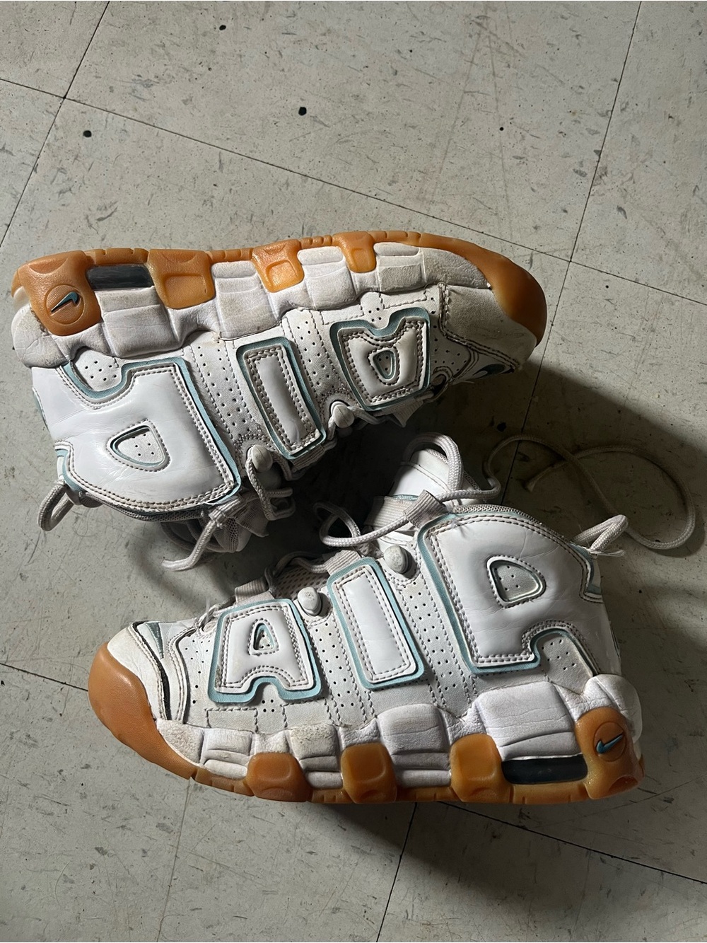 Nike Air More Uptempo GS "Ocean Bliss" (also known as "White Aqua Gum")